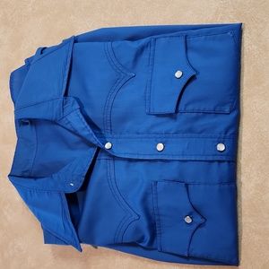 Men's Blue Western Shirt
